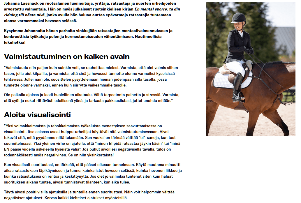 Ratsastajien henkinen valmennus