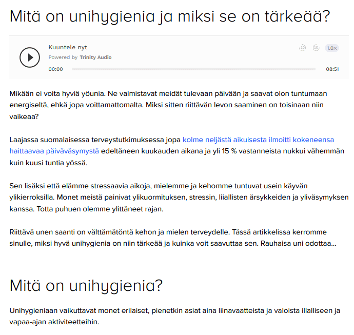 Mitä on unihygienia ja miksi se on tärkeää
