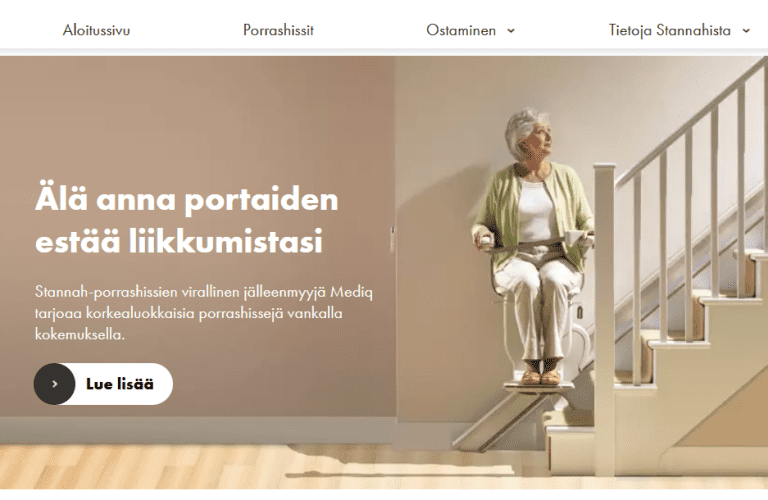 Ote verkkosivun käännöksestä suomeksi